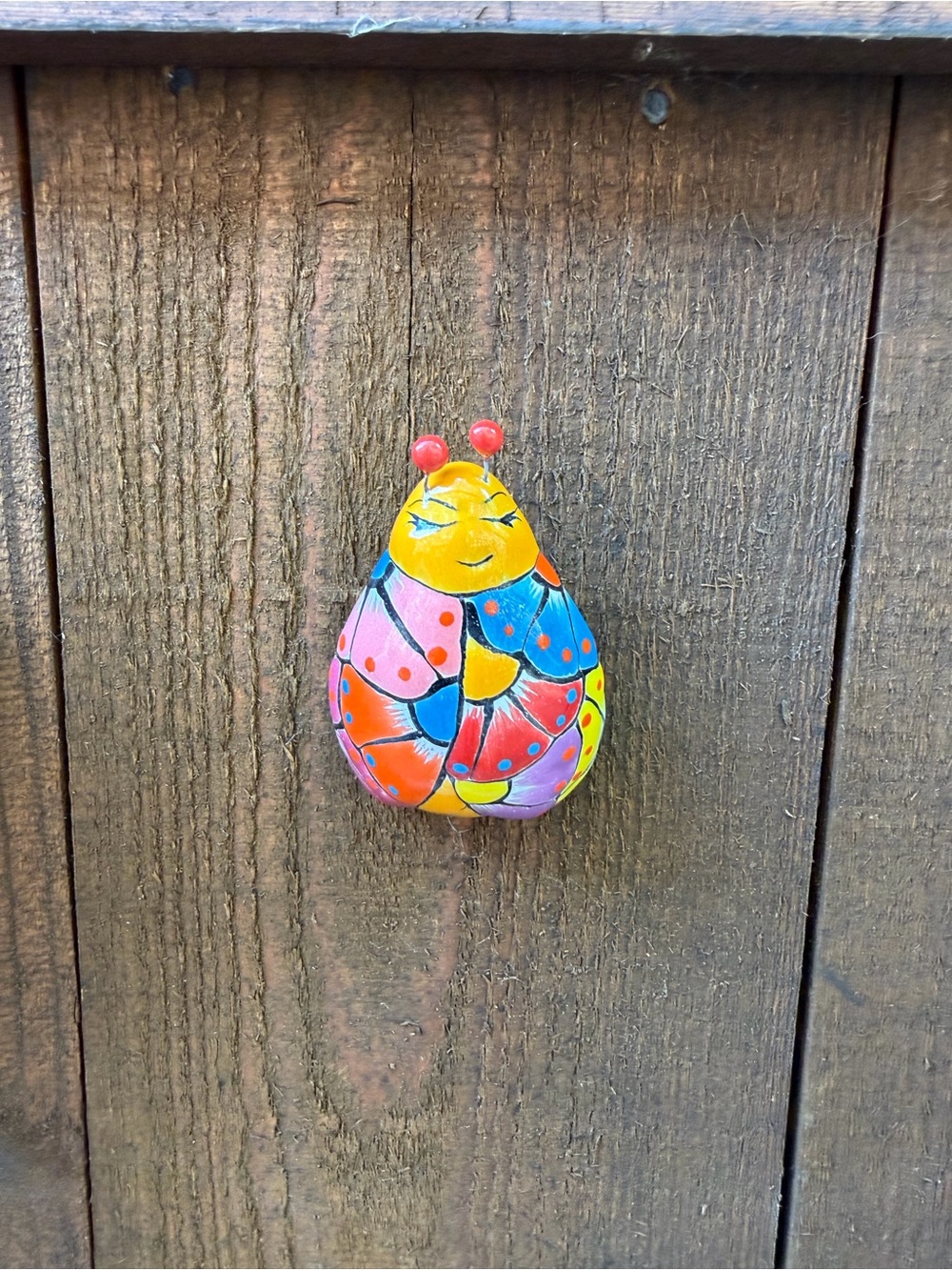 Colorful Talavera Ladybug Wall Decor